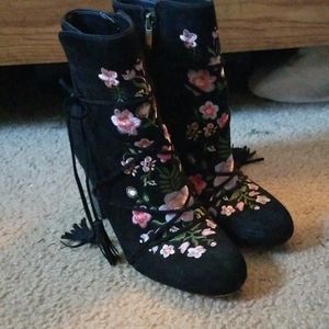 Sam Eldelman floral booties